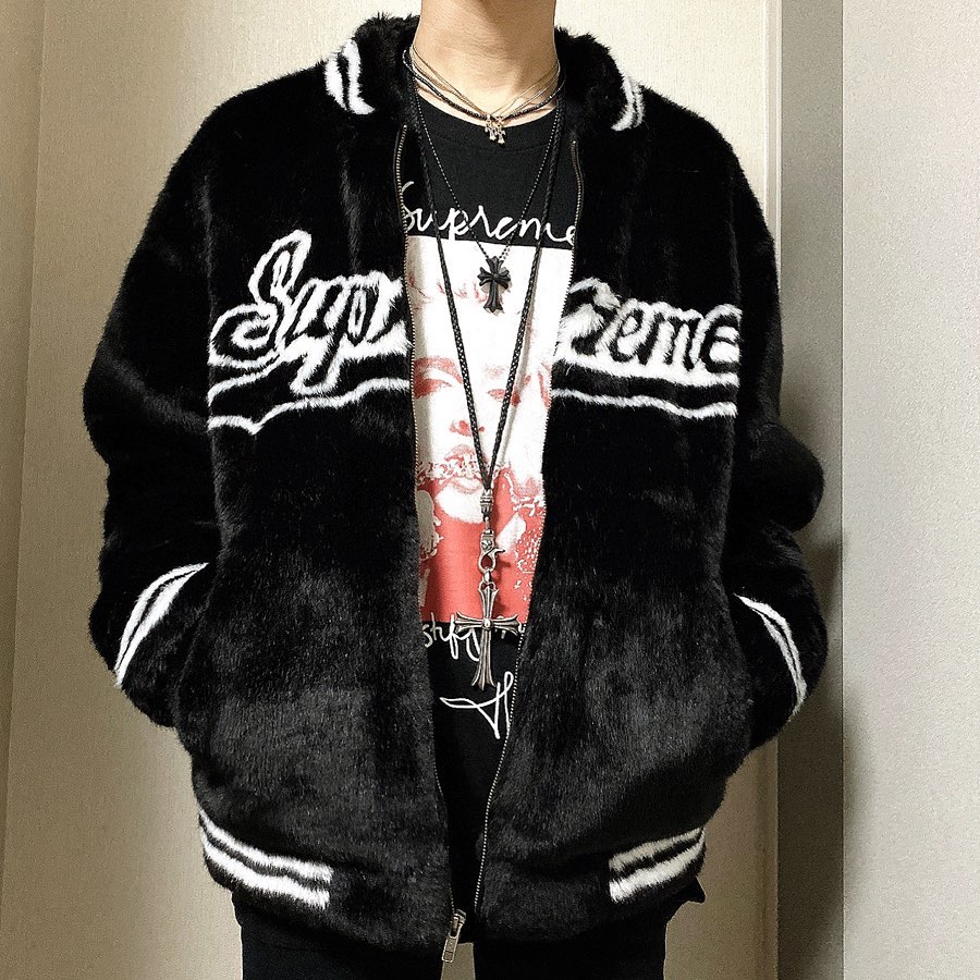 Supreme Faux Fur Varsity Jacket ファー | tradexautomotive.com