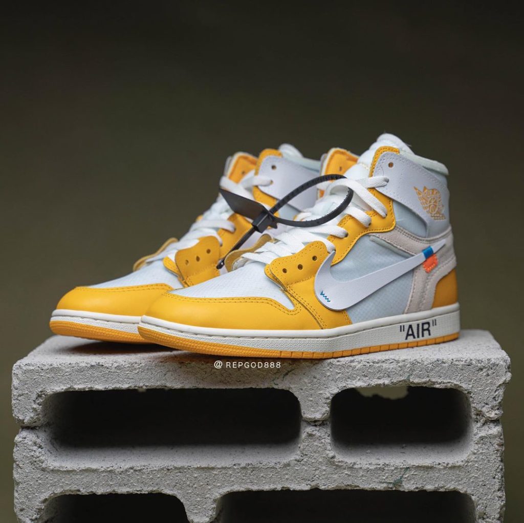 nike air jordan 1 off white yellow